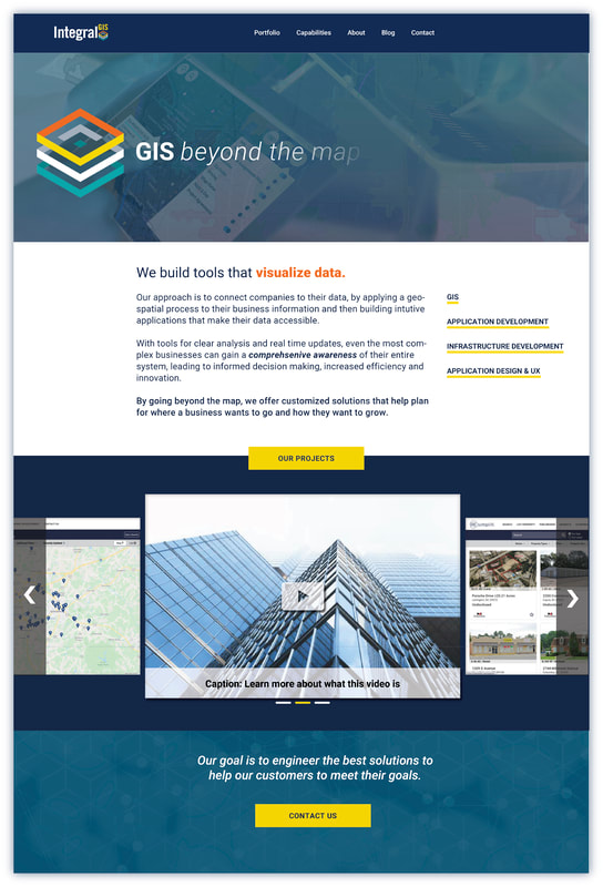 screenshot of website home page